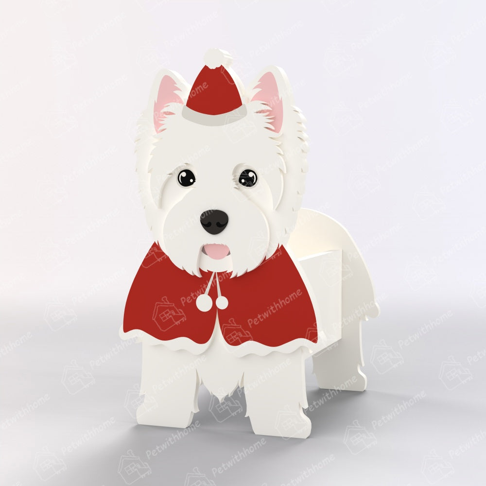 West Highland White Terrier Christmas Planter-PLAWLTD