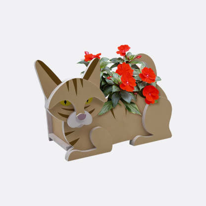 Yellow Cat Planter-PLAWLTD