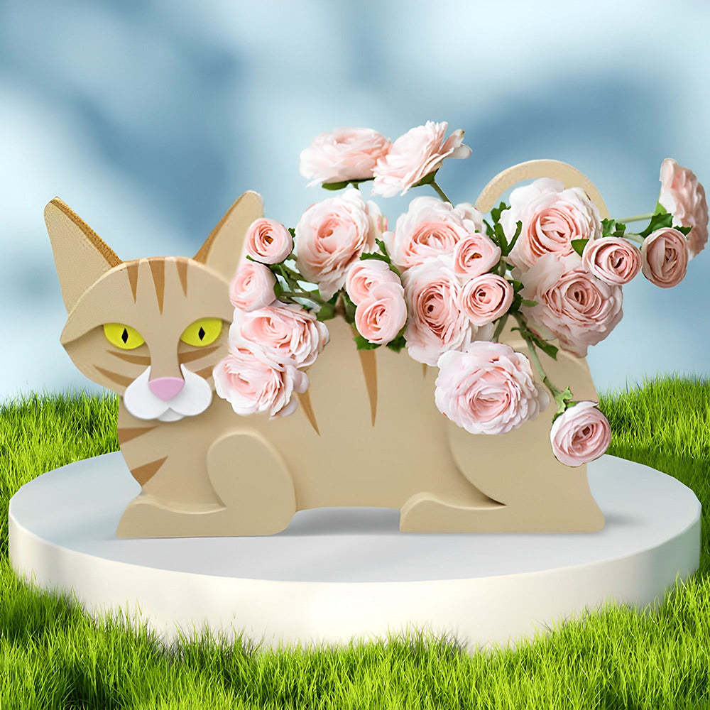 Yellow Cat Planter-PLAWLTD