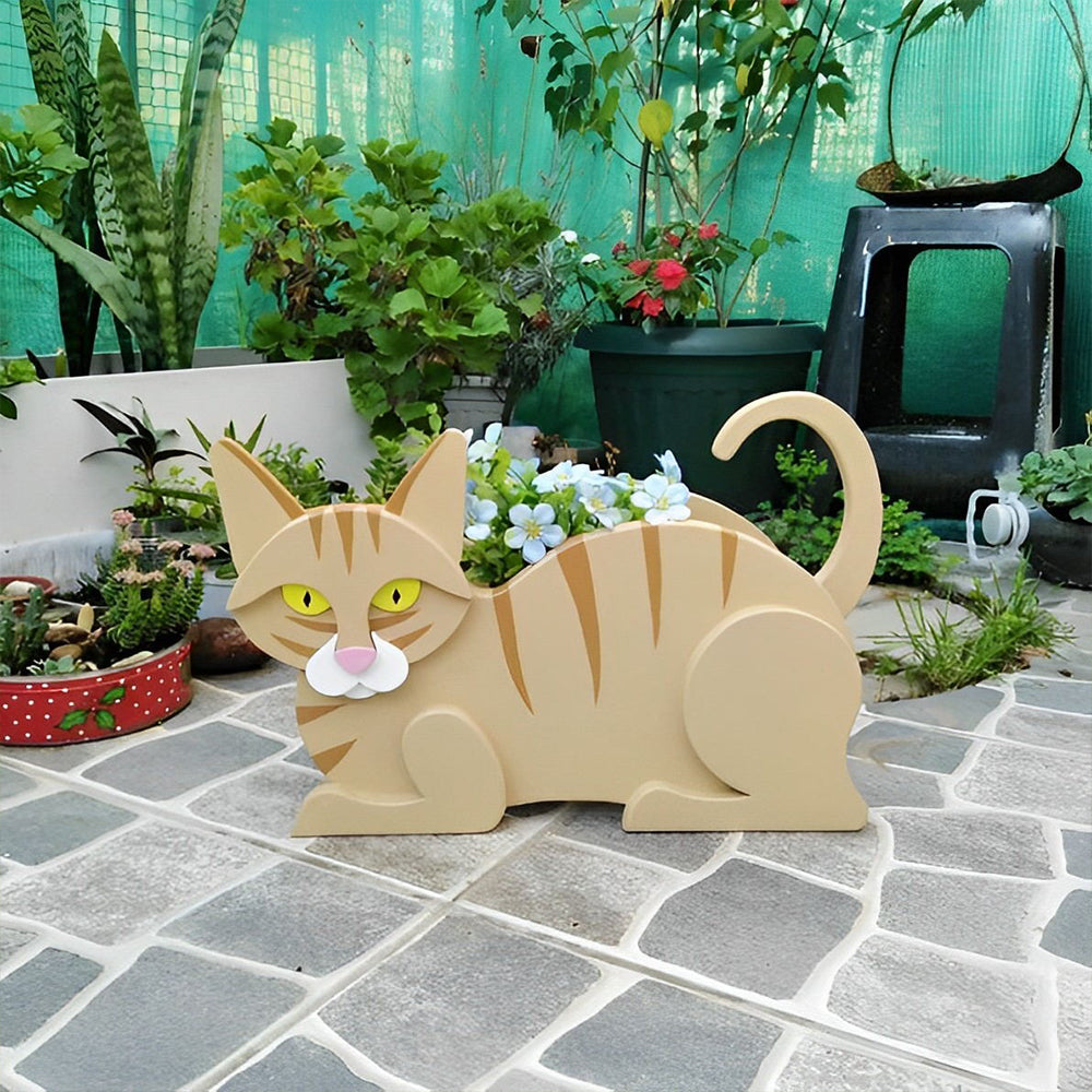 Yellow Cat Planter-PLAWLTD