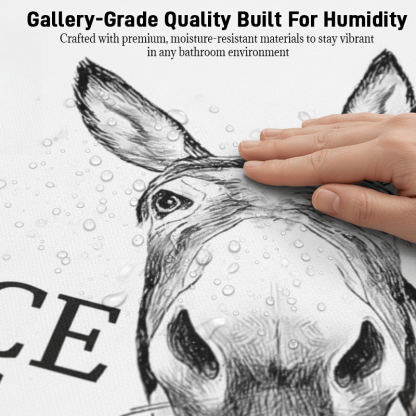 🐴The "Nice Ass" Cheeky Donkey Bathroom Canvas Art Hidden Humour for Pure Joy