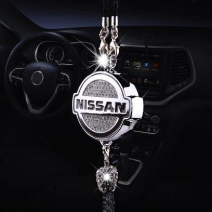 📣High-End Car Rearview Mirror Diamond-Encrusted Perfume Pendant