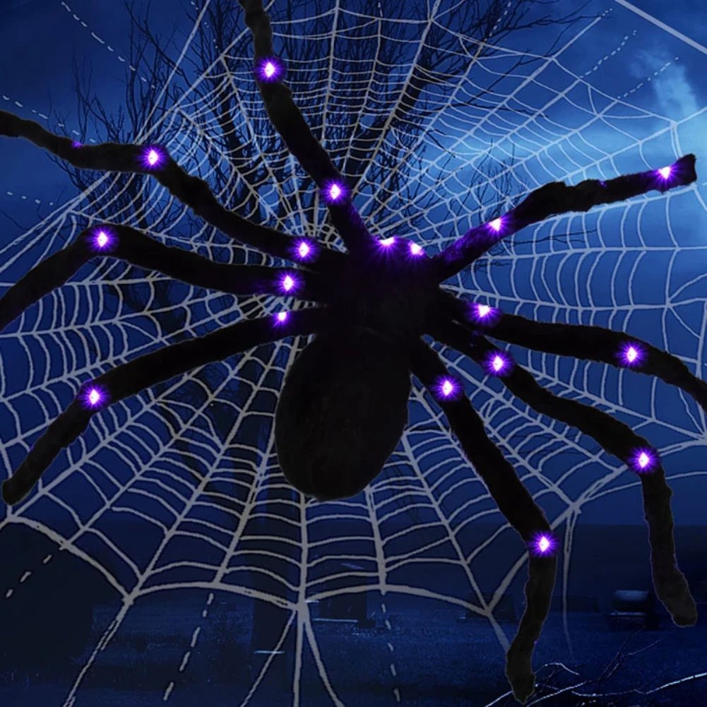 💥LAST DAY SALE 49% OFF-500CM Spider web Halloween Decorations Glowing Spider-PLAWLTD
