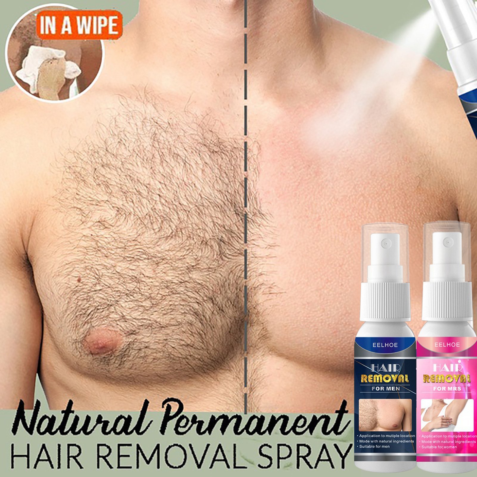 2025 New Plawltd® Semi-permanent Hair Removal Spray