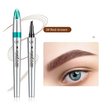 🎁3D Waterproof Microblading Eyebrow Pen 4 Fork Tip Tattoo Pencil