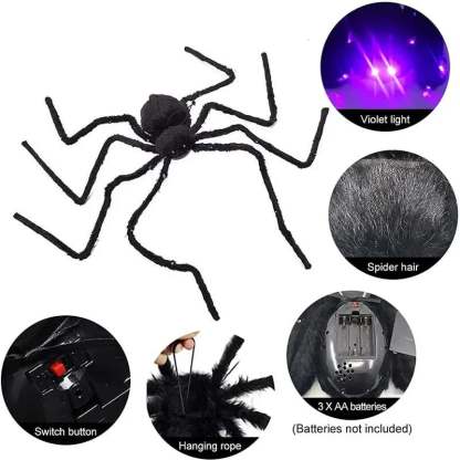 💥LAST DAY SALE 49% OFF-500CM Spider web Halloween Decorations Glowing Spider-PLAWLTD