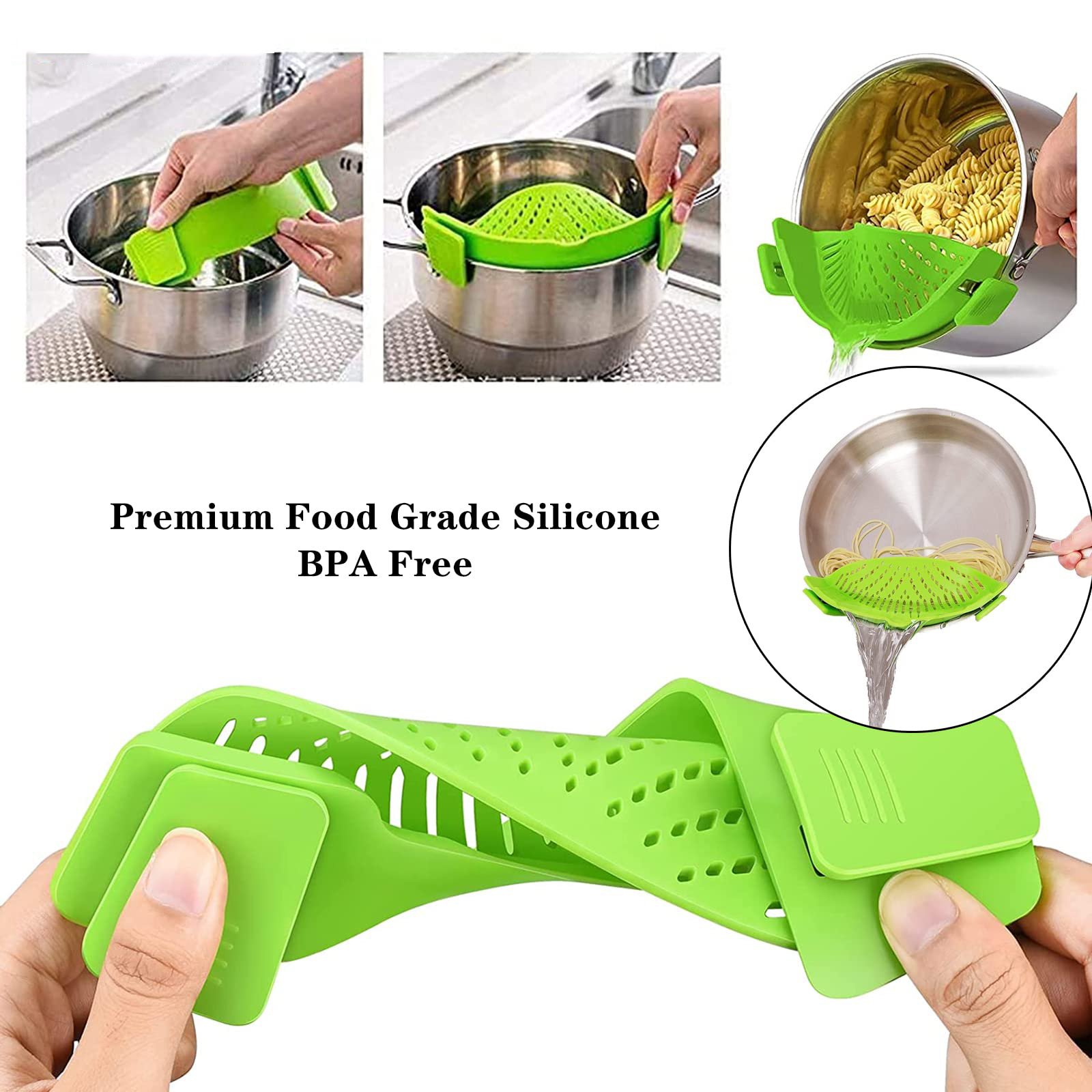 LAST DAY 49% OFF💧Silicone Clip-On Strainer - Fits All Pots and Bowls