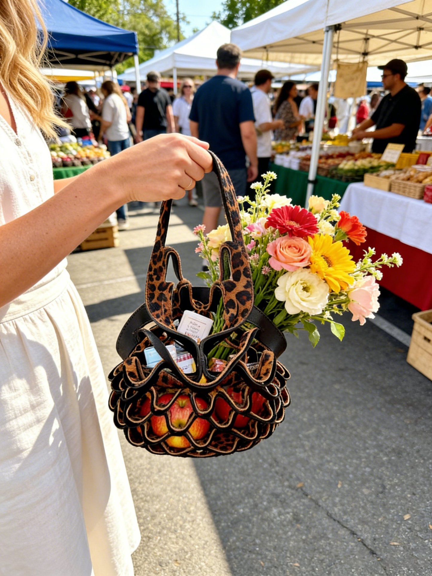 🔥LAST DAY 49% OFF -👜Handmade Leather Folding Tote Bag