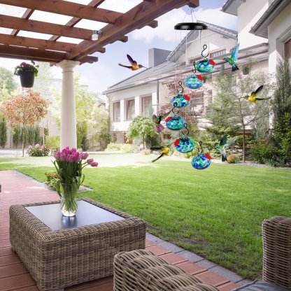 🎉CHARMING WIND CHIMES HUMMINGBIRD FEEDERS