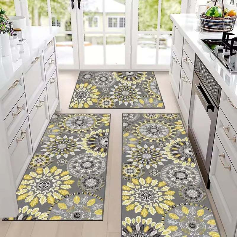 💖💖Boho Washable Kitchen Rugs Sets of 3 - Non Slip Kitchen Rugs-PLAWLTD