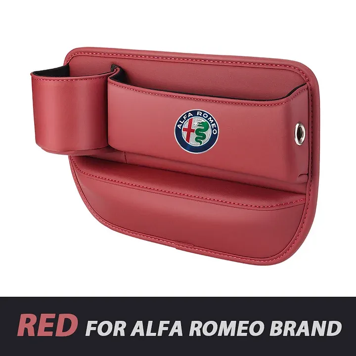 ✨Hot Selling Products of 2025🔥Exclusive Logo Leather Car Seat Storage Box With Water Cup Holder