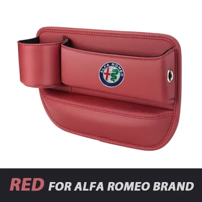 ✨Hot Selling Products of 2025🔥Exclusive Logo Leather Car Seat Storage Box With Water Cup Holder