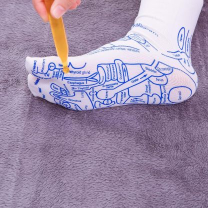Reflexology Chart Socks with Trigger Point Massage Tool-PLAWLTD