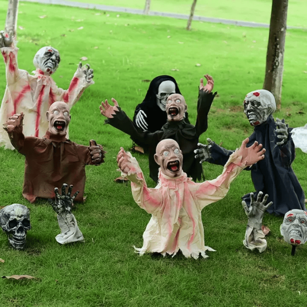 🎃Activated Swing Ghost Prop - Spooky Sound Effects, Adjustable Sizes for Halloween - Create an Authentic Horror😈Free shpping-PLAWLTD