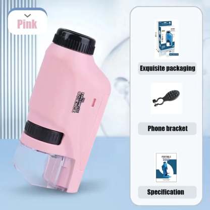 ✨This Week's Special Price 💥 Kid's Portable Pocket Microscope With Adjustable Zoom 60-120x