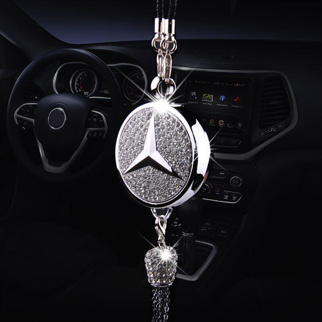 📣High-End Car Rearview Mirror Diamond-Encrusted Perfume Pendant