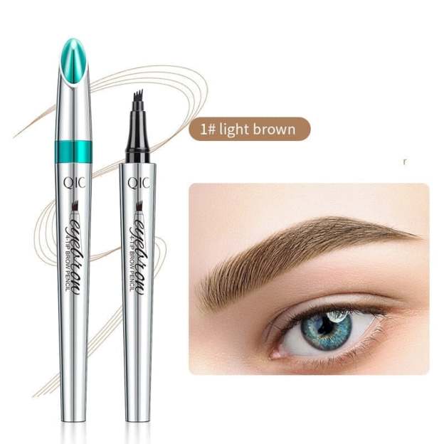 🎁3D Waterproof Microblading Eyebrow Pen 4 Fork Tip Tattoo Pencil