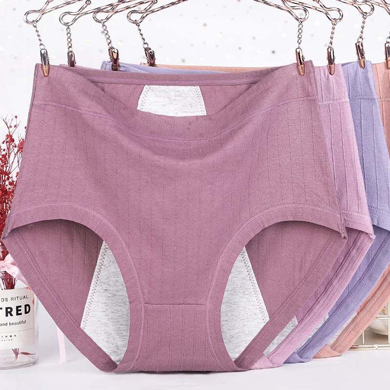 🔥HIGH WAISTS PLUS SIZE COTTON ANTIBACTERIAL  LEAK-PROOF PHYSIOLOGICAL UNDERWEAR