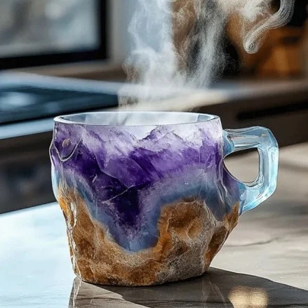 (🌲Christmas Hot Sale ) ⭐2025 New Mineral Crystal Coffee Mugs