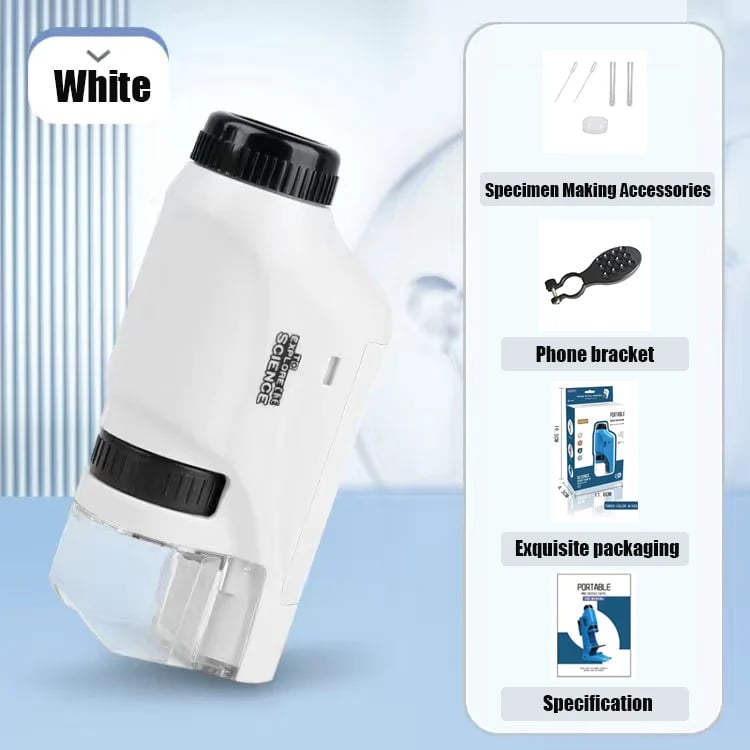 ✨This Week's Special Price 💥 Kid's Portable Pocket Microscope With Adjustable Zoom 60-120x