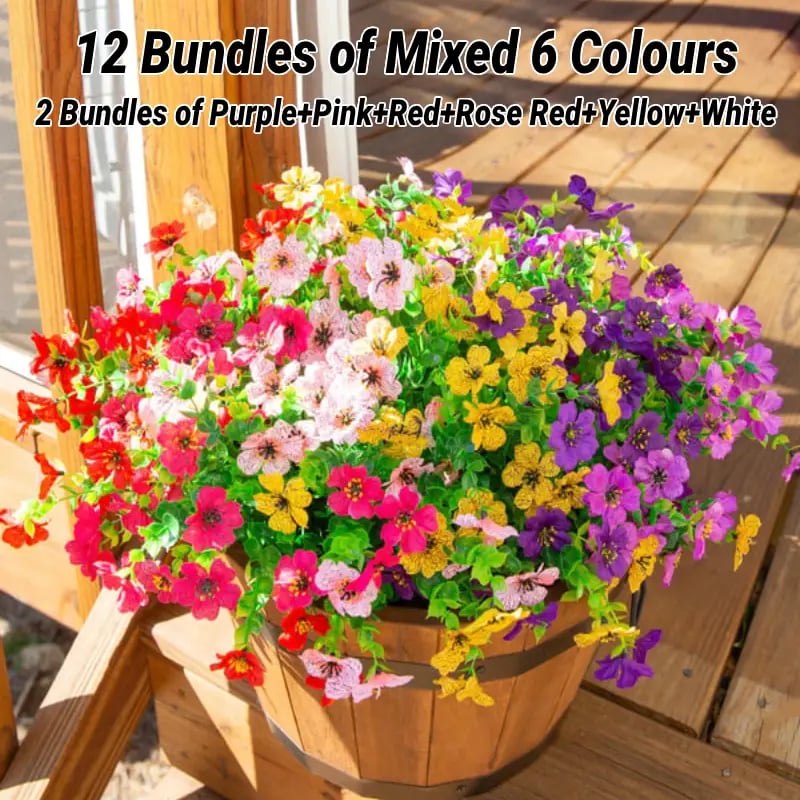 Rain & Sun Proof British Blooms - UV GuardTM Fade-Free Colourful Artificial Flower-PLAWLTD