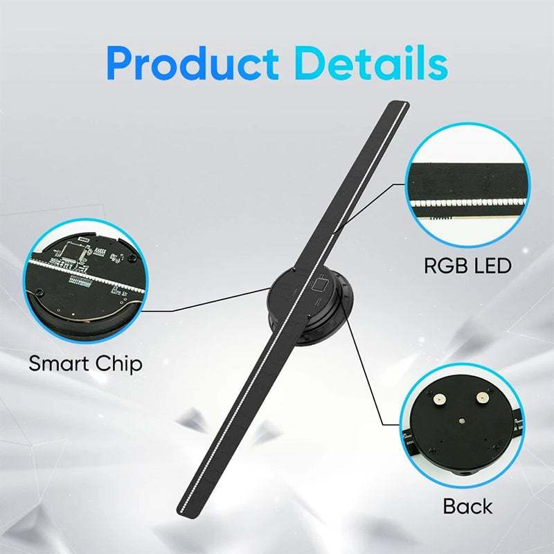 🔥Halloween Sale 45% OFF🔥3D Hologram LED Fan Projector