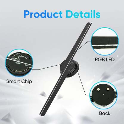 🔥Halloween Sale 45% OFF🔥3D Hologram LED Fan Projector