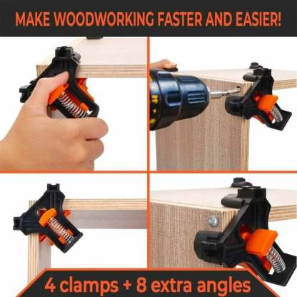 Clamp set (4pcs) + FREE 60°, 90° & 120° heads