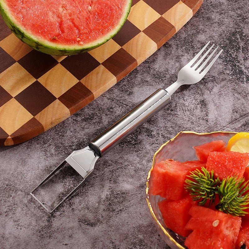 🍉 Effortless Fruit Prep-49% OFF-✨ 2-in-1 Fruit Cutter & Fork – For Quick and Easy Fruit Serving! 🍓-PLAWLTD
