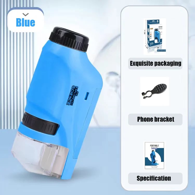 ✨This Week's Special Price 💥 Kid's Portable Pocket Microscope With Adjustable Zoom 60-120x