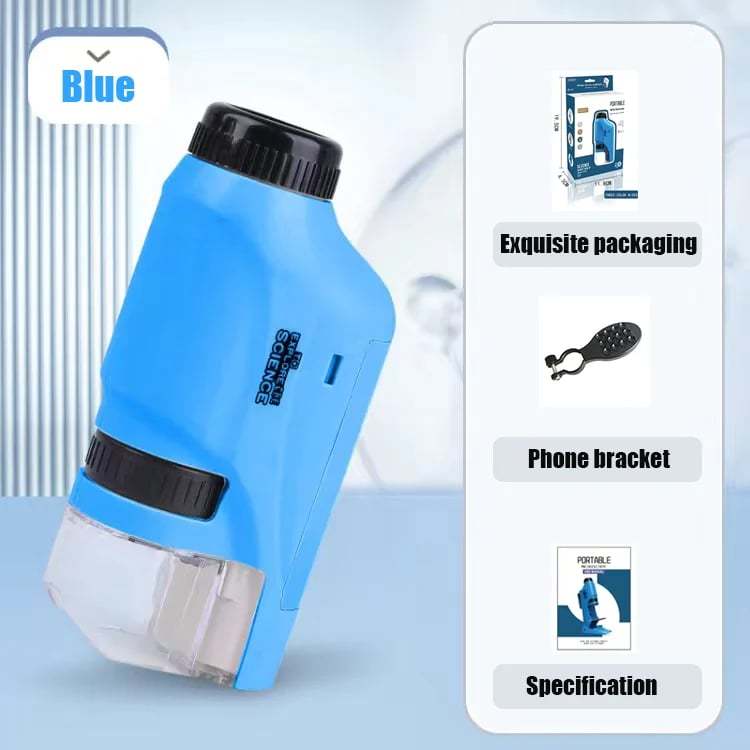 ✨This Week's Special Price 💥 Kid's Portable Pocket Microscope With Adjustable Zoom 60-120x