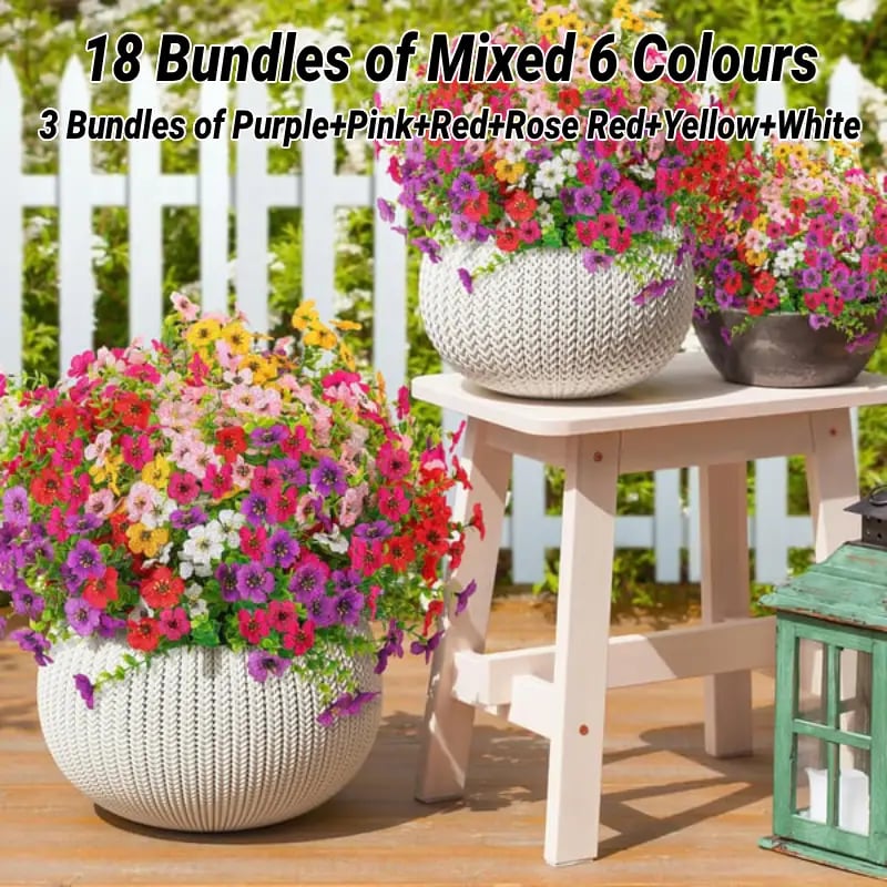 Rain & Sun Proof British Blooms - UV GuardTM Fade-Free Colourful Artificial Flower-PLAWLTD