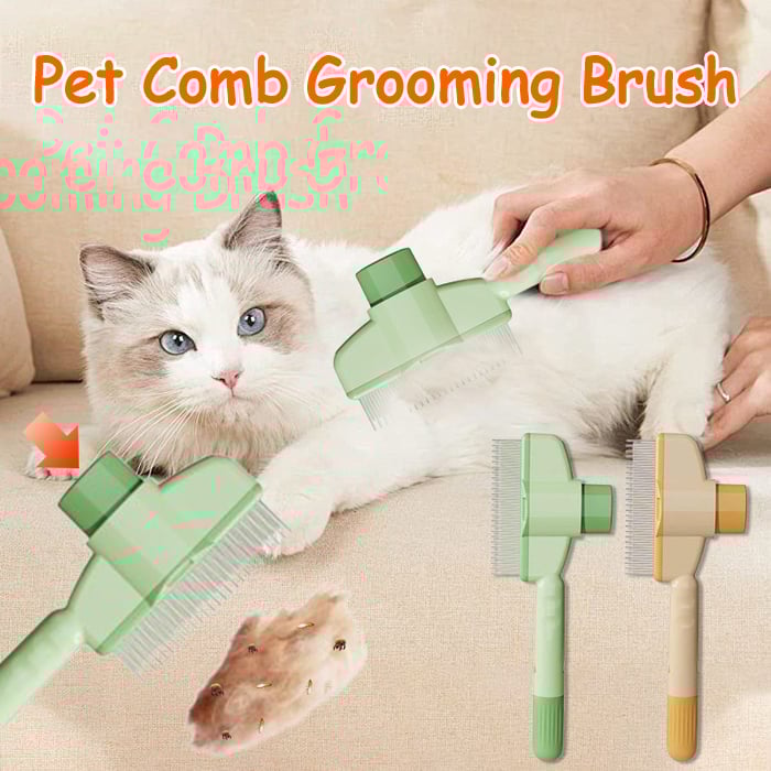👋Say goodbye to floating hairs and fleas🔥Pet Comb Grooming Brush