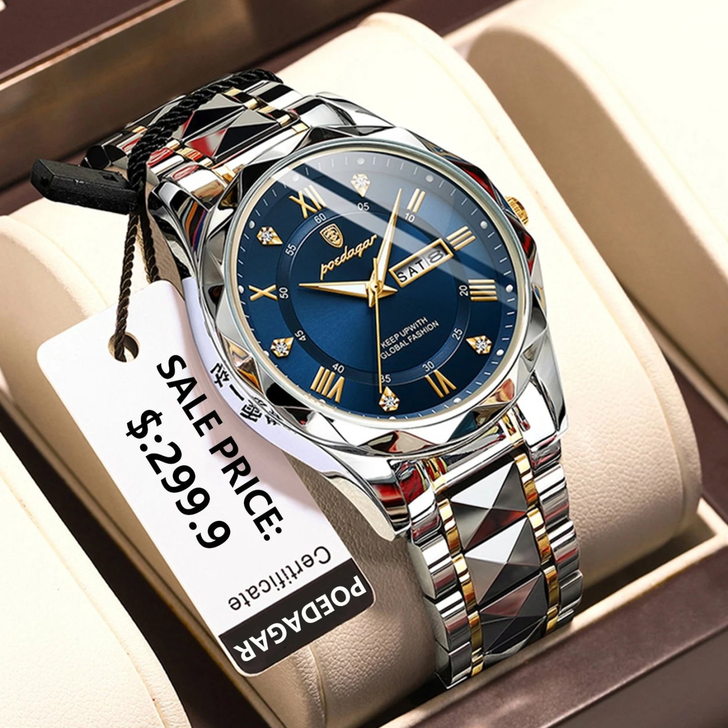 🎁2024 New Year Hot Sale🎁Waterproof Top Brand Luxury Man Wristwatch W