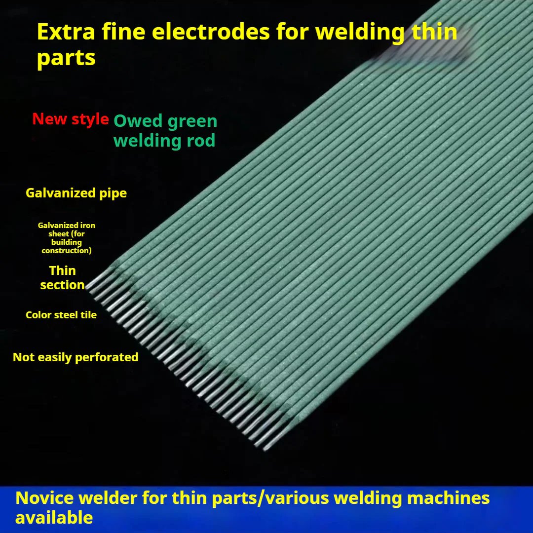 Extra-Fine Green Welding Rod – Thin-Gauge Electrode for Galvanized & Mild Steel