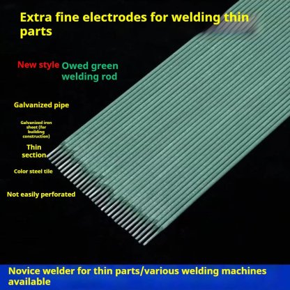 Extra-Fine Green Welding Rod – Thin-Gauge Electrode for Galvanized & Mild Steel
