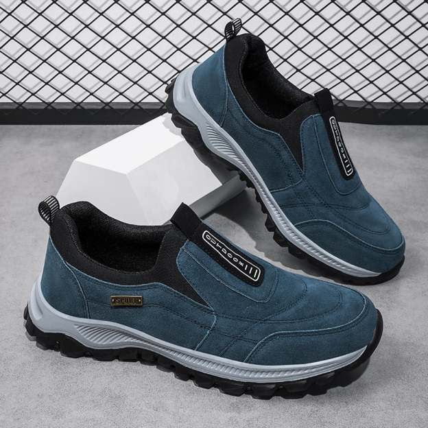 MEN'S EXTENDED WIDTH FOOT COMFORTABLE SNEAKERS WITH ARCH SUPPORT AND SHOCK ABSORPTION