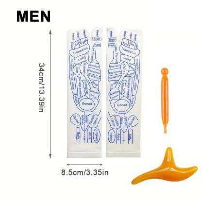 Reflexology Chart Socks with Trigger Point Massage Tool-PLAWLTD