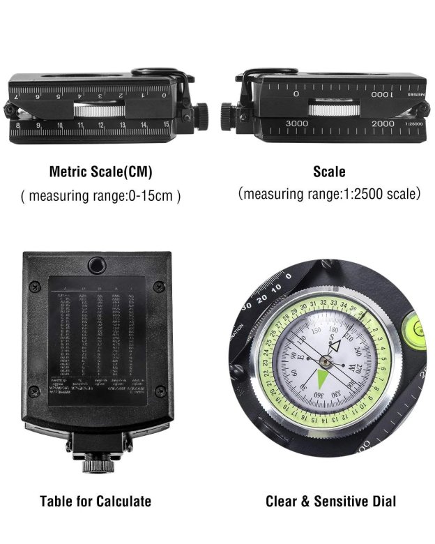 🔥Multifunctional Military Aiming Navigation Compass Compass