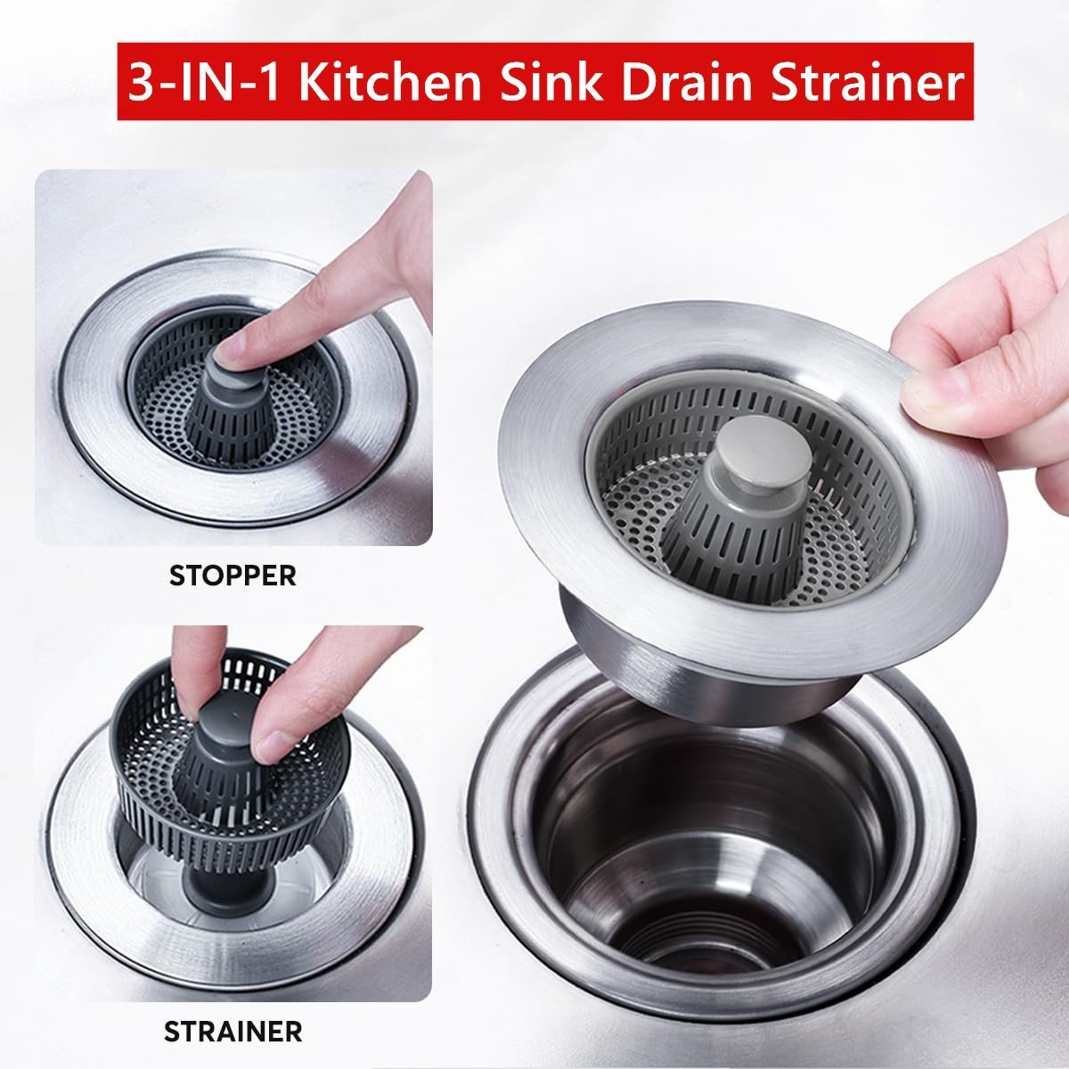 2024 New Upgraded Sink Bounce Core Drain Strainer