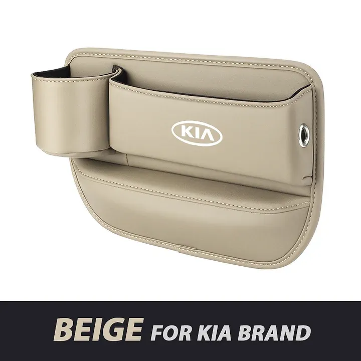 ✨Hot Selling Products of 2025🔥Exclusive Logo Leather Car Seat Storage Box With Water Cup Holder