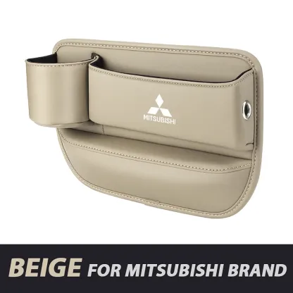 ✨Hot Selling Products of 2025🔥Exclusive Logo Leather Car Seat Storage Box With Water Cup Holder