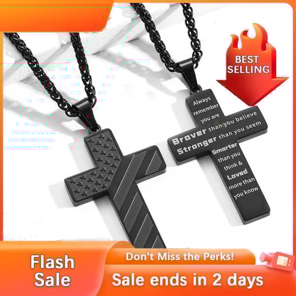 🏆Flash Sale⚡ 50K+ SOLD! Almost Gone-💥Flag Cross Necklace