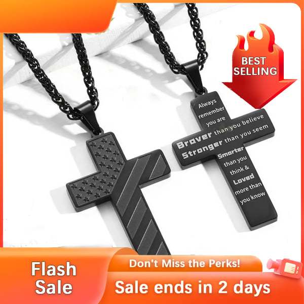 🏆Flash Sale⚡ 50K+ SOLD! Almost Gone-💥Flag Cross Necklace-PLAWLTD