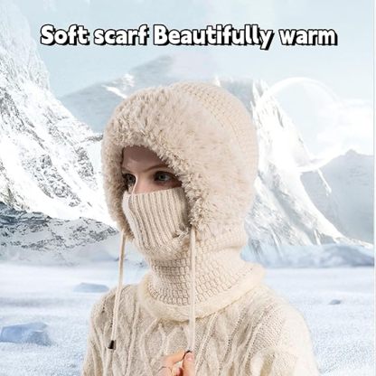🧣3-in-1 Women's Beanie Hat with Scarf & Mask – Cozy Winter Essential