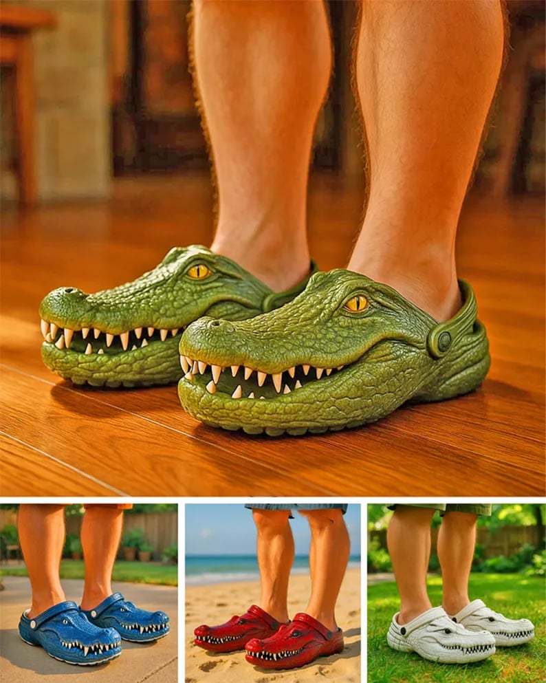 Funny Croc Playful Slippers-PLAWLTD