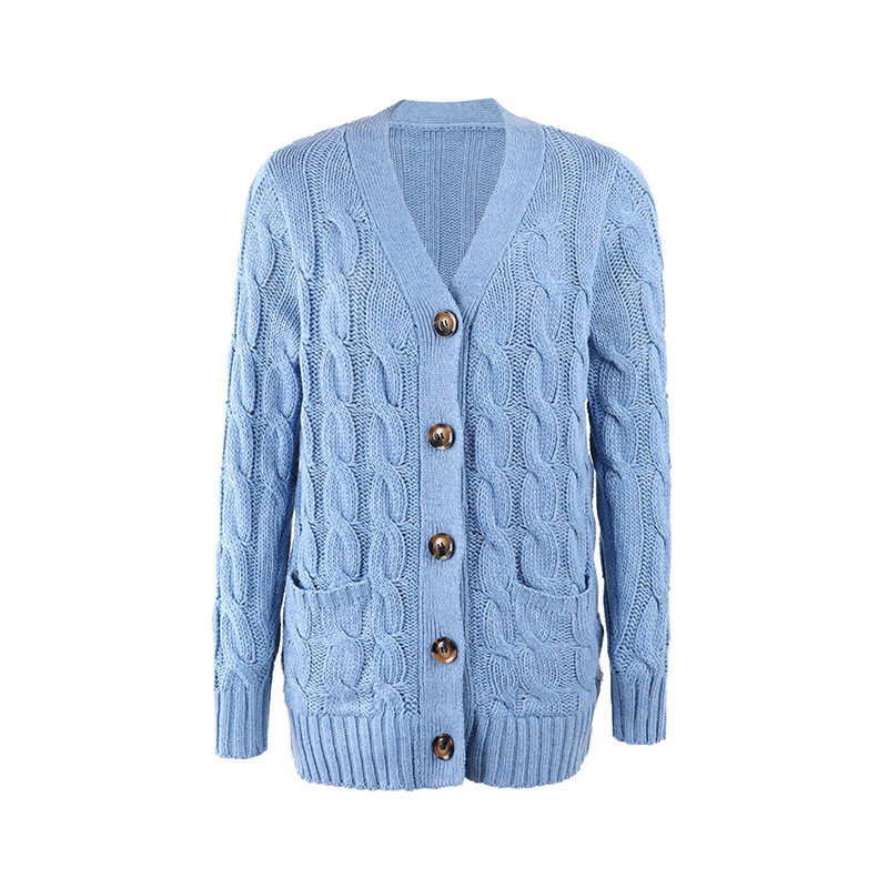 Wool Lovers’ Favorite – Women’s Wool Blend Button-Down Cardigan with Pockets
