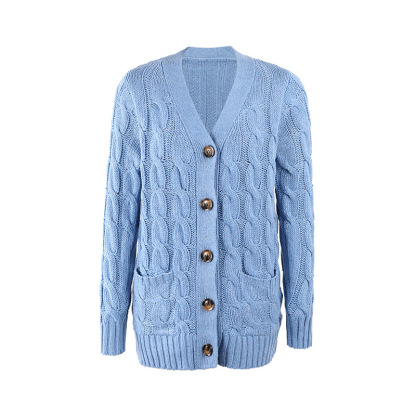 Wool Lovers’ Favorite – Women’s Wool Blend Button-Down Cardigan with Pockets