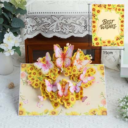 🌸3D Flower Bouquet Pop-Up Card – Gift & Keepsake in One
