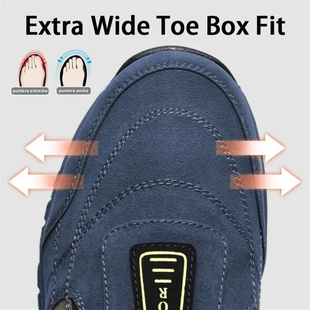 MEN'S EXTENDED WIDTH FOOT COMFORTABLE SNEAKERS WITH ARCH SUPPORT AND SHOCK ABSORPTION